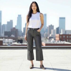 Michael Kors Collection Black Leather Pants Size 12